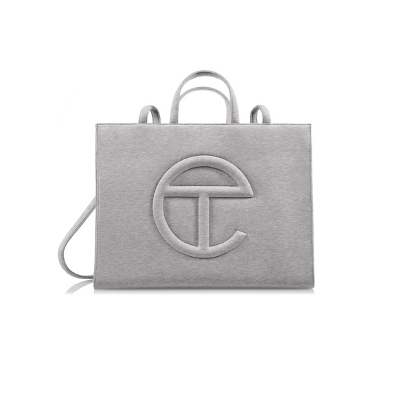 Telfar Handbags - UGG x Telfar Large Fleece Shopper Tote- Grey (Luxury Travel Bag )